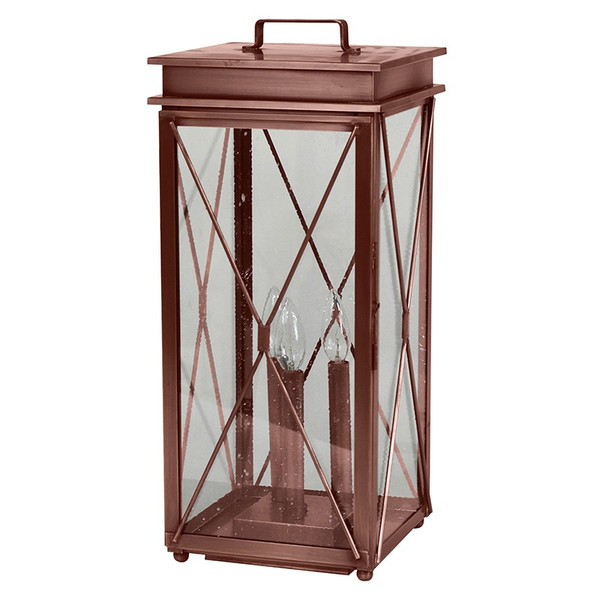 Northeast Lantern - 11843P-AC-LT3-SMG - Three Light Pier Lantern - Glidden - Antique Copper