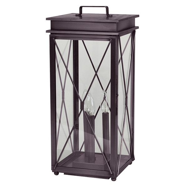 Northeast Lantern - 11843P-DB-LT3-CLR - Three Light Pier Lantern - Glidden - Dark Brass