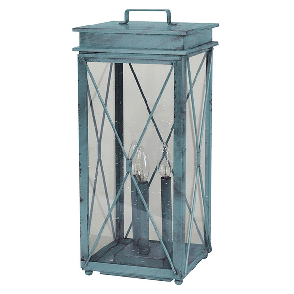 Northeast Lantern - 11843P-VG-LT3-CSG - Three Light Pier Lantern - Glidden - Verdi Gris