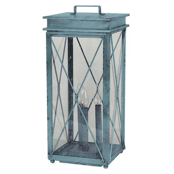 Northeast Lantern - 11843P-VG-LT3-SMG - Three Light Pier Lantern - Glidden - Verdi Gris