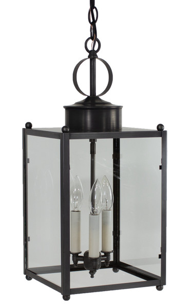 Northeast Lantern - NL-8052-DB-LT3-CLR - Three Light Hanging Lantern - Marlene - Dark Brass