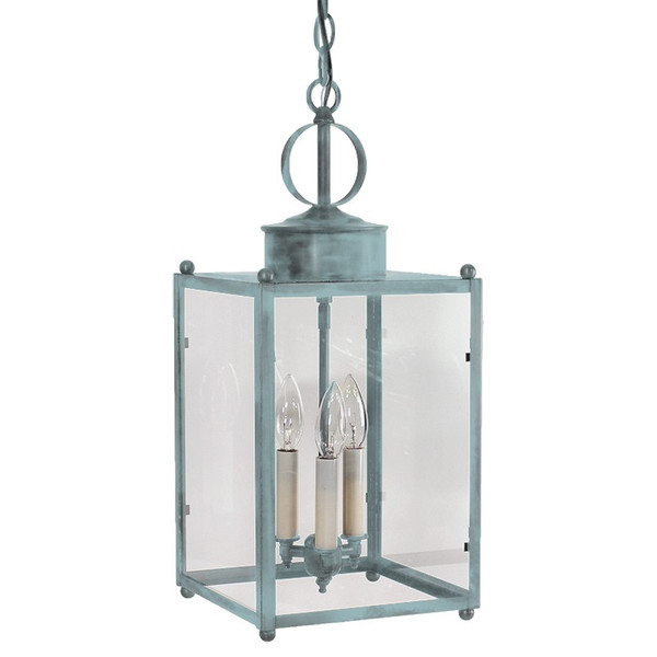 Northeast Lantern - NL-8052-VG-LT3-CLR - Three Light Hanging Lantern - Marlene - Verdi Gris