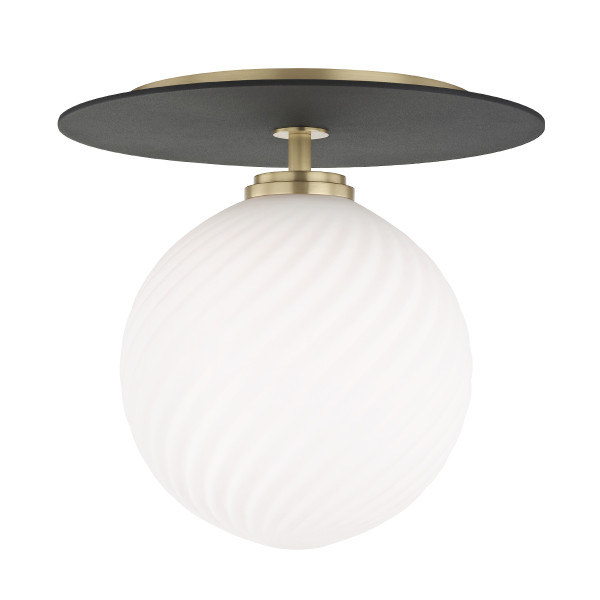Mitzi - H200501L-AGB/BK - LED Semi Flush Mount - Ellis - Aged Brass