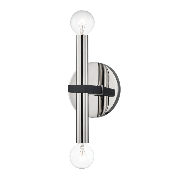 Mitzi - H296102-AGB/BK - Two Light Wall Sconce - Colette - Aged Brass