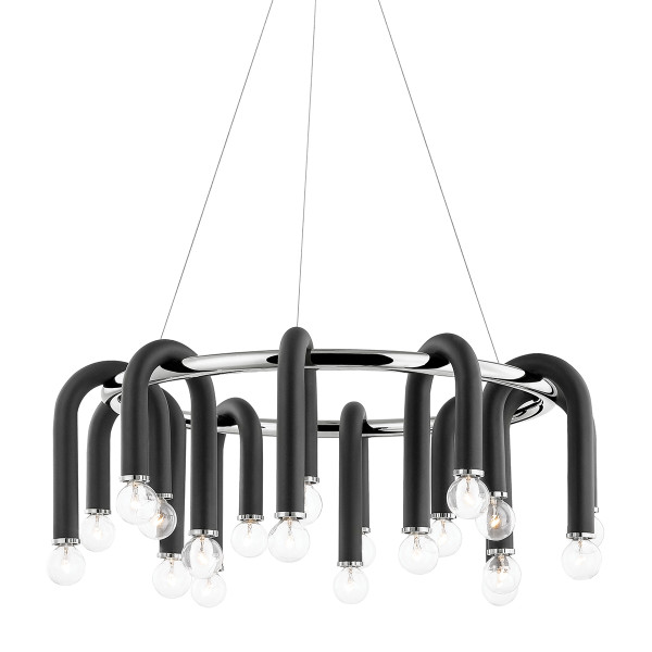 Mitzi - H382820-PN/BK - 20 Light Chandelier - Whit - Polished Nickel