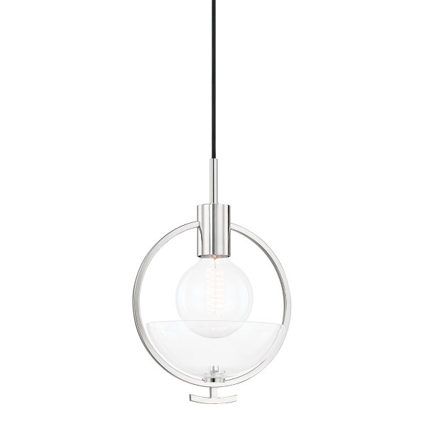 Mitzi - H387701-PN - One Light Pendant - Ringo - Polished Nickel