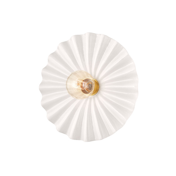 Mitzi - H499101-AGB/CCR - One Light Flush Mount - Tinsley - Aged Brass