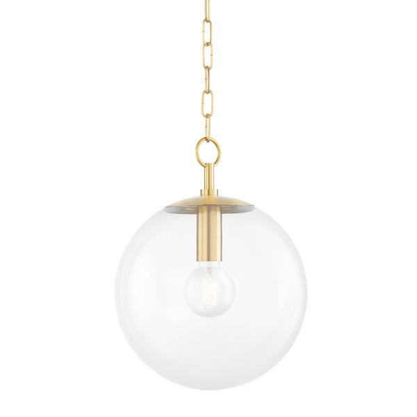 Mitzi - H609701S-AGB - One Light Pendant - Juliana - Aged Brass