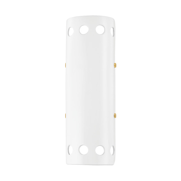 Mitzi - H705102-AGB/CGW - Two Light Wall Sconce - Jean - Aged Brass/Ceramic Gloss White