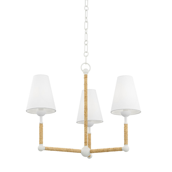 Mitzi - H708803-TWH - Three Light Chandelier - Mariana - Texture White