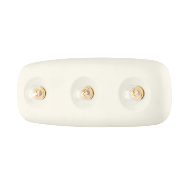 Mitzi - H718303-AGB/CSI - Three Light Bath and Vanity - Colleen - Aged Brass/Satin Ivory