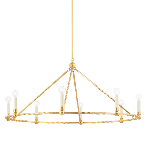 Mitzi - H738808-VGL - Eight Light Chandelier - Josephine - Vintage Gold Leaf
