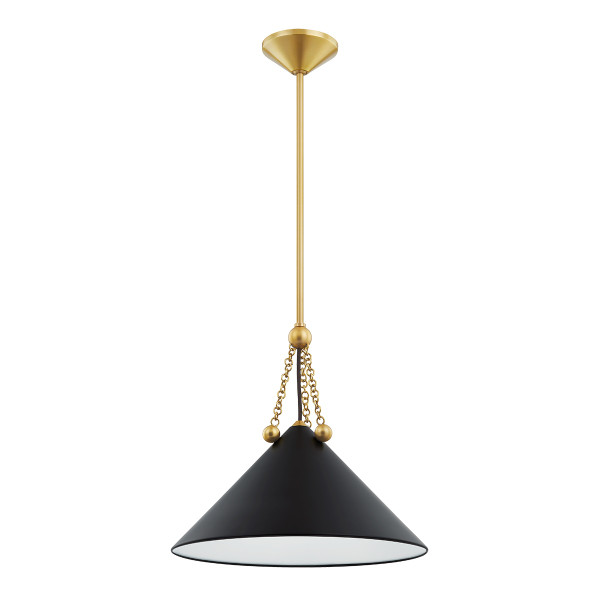 Mitzi - H784701S-AGB/SBK - One Light Pendant - Kalea - Aged Brass/Soft Black