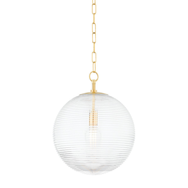 Mitzi - H815701L-AGB - One Light Pendant - Sara - Aged Brass