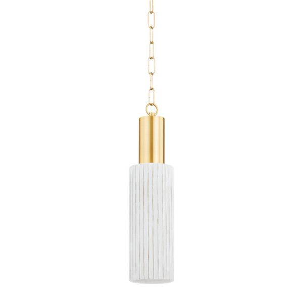 Mitzi - H830701-AGB/CWB - One Light Pendant - Corissa - Aged Brass