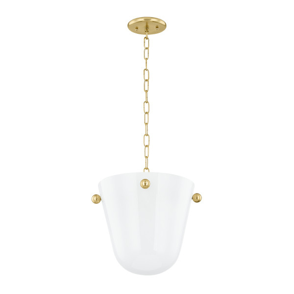 Mitzi - H923701-AGB - One Light Pendant - Rima - Aged Brass
