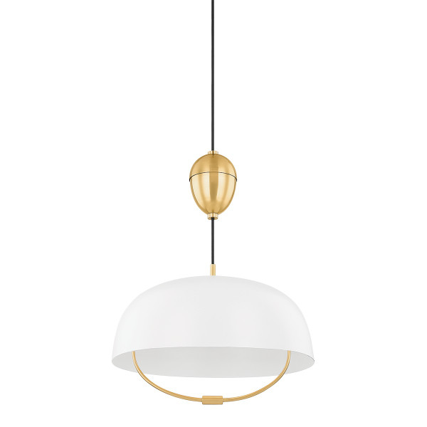 Mitzi - H925701-AGB/SWH - One Light Pendant - Liliana - Aged Brass