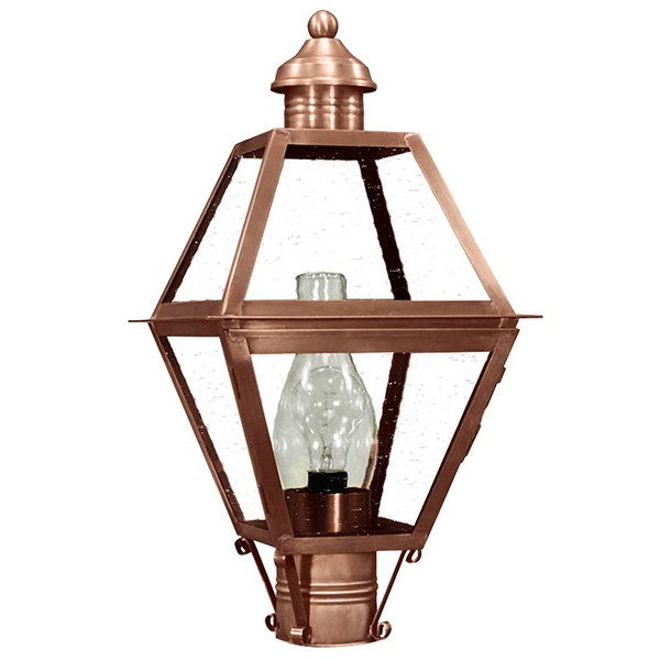 Northeast Lantern - 1003-AC-CIM-CSG - One Light Post Mount - Boston - Antique Copper