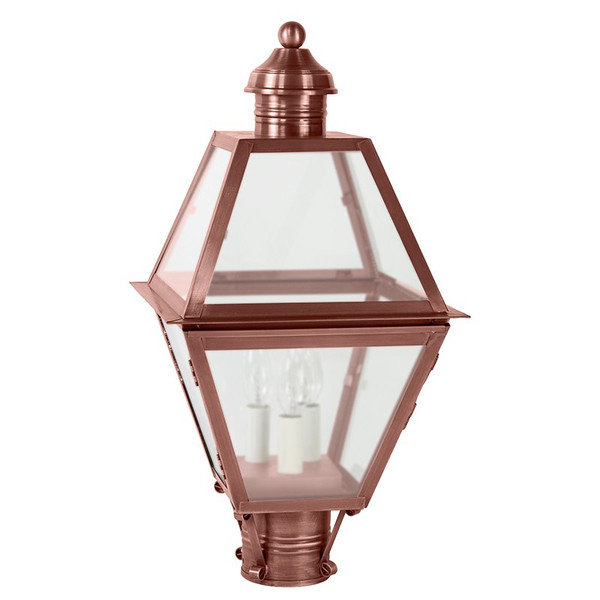 Northeast Lantern - 1003-AC-LT3-FST - Three Light Post Mount - Boston - Antique Copper