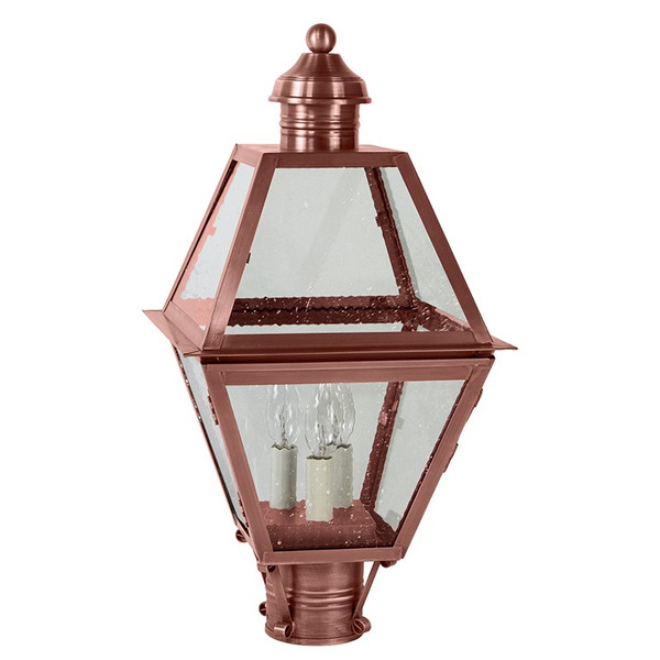 Northeast Lantern - 1003-AC-LT3-SMG - Three Light Post Mount - Boston - Antique Copper