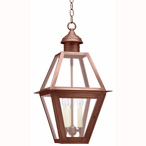 Northeast Lantern - 1012-AC-LT3-FST - Three Light Hanging Lantern - Boston - Antique Copper