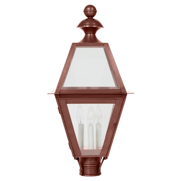 Northeast Lantern - 1023-AC-LT3-FST - Three Light Post Mount - Boston - Antique Copper