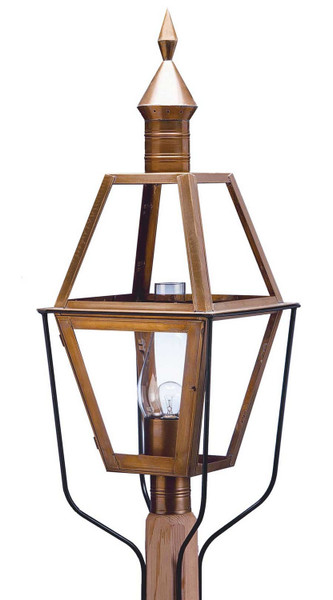 Northeast Lantern - 1033-AB-CIM-CLR - One Light Post Mount - Boston - Antique Brass