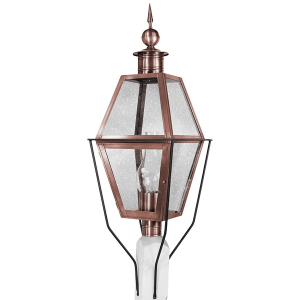 Northeast Lantern - 1033-AC-CIM-CSG - One Light Post Mount - Boston - Antique Copper