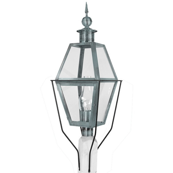 Northeast Lantern - 1033-VG-CIM-CLR - One Light Post Mount - Boston - Verdi Gris