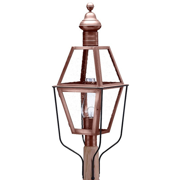 Northeast Lantern - 1043-AC-CIM-CSG - One Light Post Mount - Boston - Antique Copper
