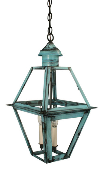 Northeast Lantern - 1062-VG-LT3-CLR - Three Light Hanging Lantern - Boston - Verdi Gris