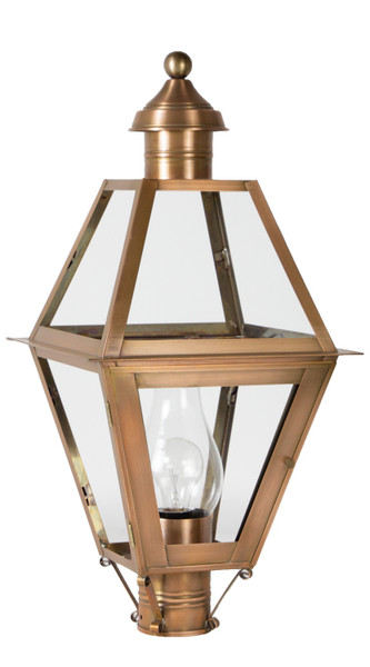 Northeast Lantern - 1063-AC-CIM-CLR - One Light Post Mount - Boston - Antique Copper