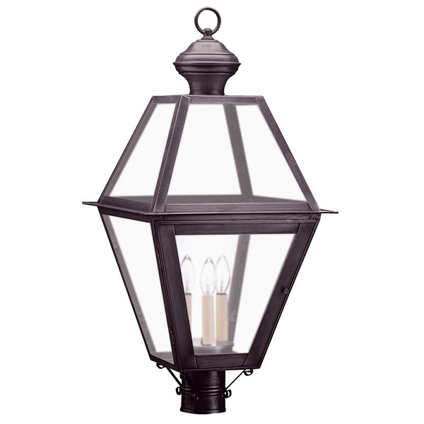 Northeast Lantern - 1073-DB-LT3-FST - Three Light Post Mount - Boston - Dark Brass