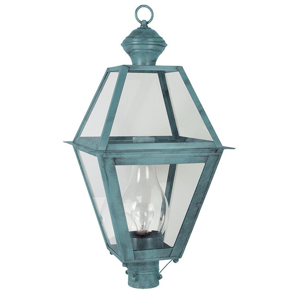 Northeast Lantern - 1073-VG-CIM-CLR - One Light Post Mount - Boston - Verdi Gris
