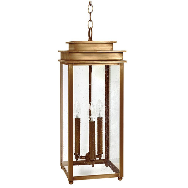 Northeast Lantern - 10742-AB-LT3-SMG - Three Light Hanging Lantern - Ellis - Antique Brass