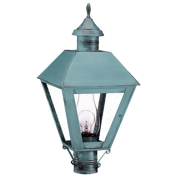 Northeast Lantern - 1113-VG-CIM-CSG - One Light Post Mount - Boston - Verdi Gris