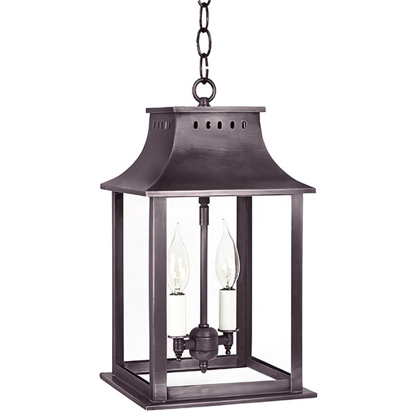 Northeast Lantern - 11312-DB-LT2-CLR - Two Light Hanging Lantern - Rockland - Dark Brass