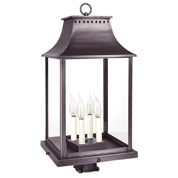Northeast Lantern - 11333-DB-LT4-CLR - Four Light Post Mount - Rockland - Dark Brass
