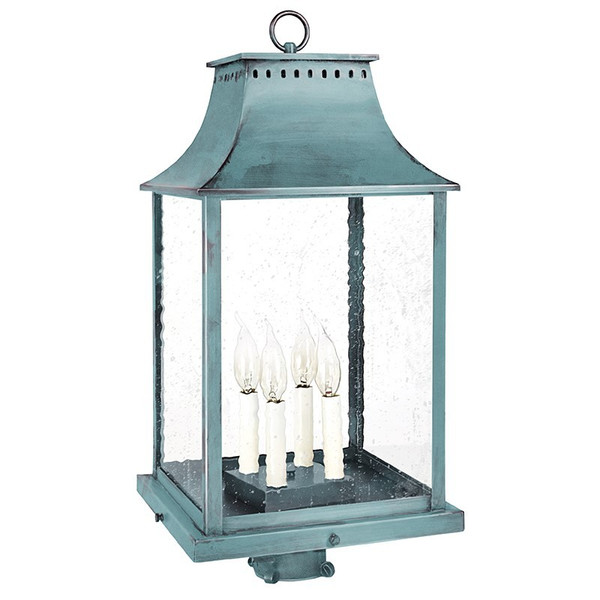 Northeast Lantern - 11333-VG-LT4-SMG - Four Light Post Mount - Rockland - Verdi Gris