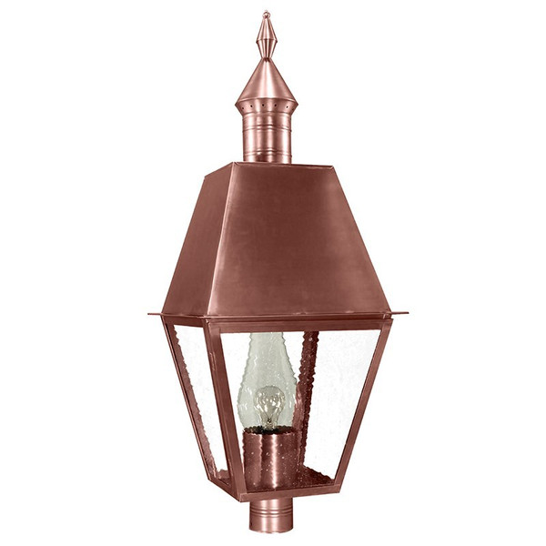 Northeast Lantern - 1133-AC-CIM-SMG - One Light Post Mount - Boston - Antique Copper