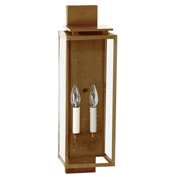 Northeast Lantern - 11641-AB-LT2-CSG - Two Light Wall Lantern - Downtown - Antique Brass