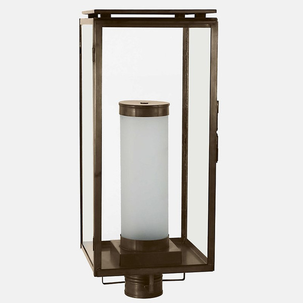 Northeast Lantern - 11653-DAB-FCYL-CLR - One Light Post Mount - Downtown - Dark Antique Brass