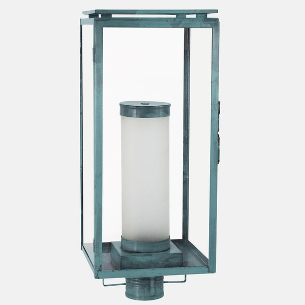 Northeast Lantern - 11653-VG-FCYL-CLR - One Light Post Mount - Downtown - Verdi Gris