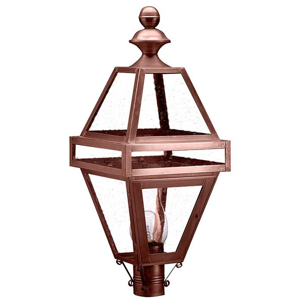 Northeast Lantern - 1223-AC-CIM-CSG - One Light Post Mount - Boston - Antique Copper