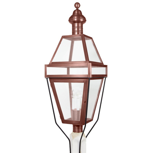 Northeast Lantern - 1253-AC-LT3-FST - Three Light Post Mount - Boston - Antique Copper