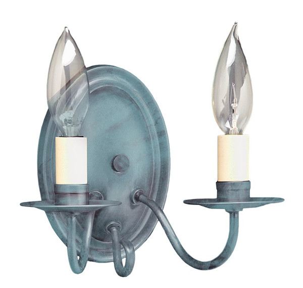 Northeast Lantern - 129-VG-LT2 - Two Light Wall Sconce - Sconce - Verdi Gris
