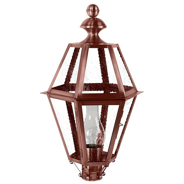 Northeast Lantern - 1623-AC-CIM-SMG - One Light Post Mount - Boston - Antique Copper