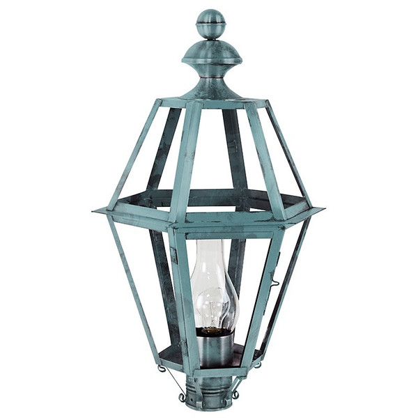 Northeast Lantern - 1623-VG-CIM-CLR - One Light Post Mount - Boston - Verdi Gris