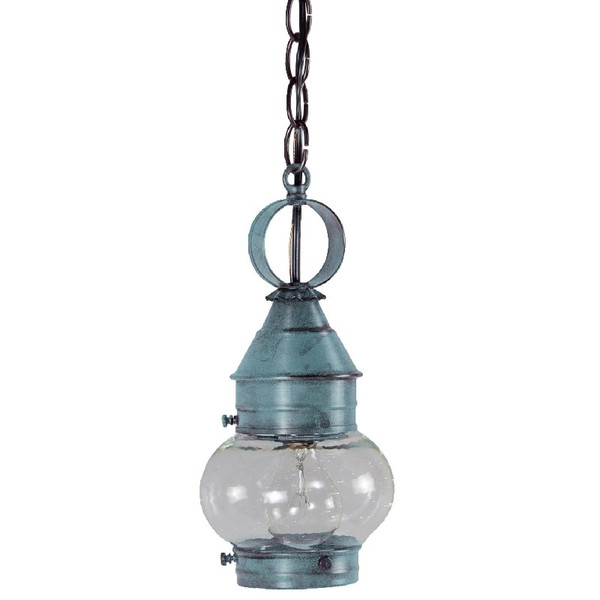 Northeast Lantern - 2012-VG-MED-CSG - One Light Hanging Lantern - Cageless - Verdi Gris