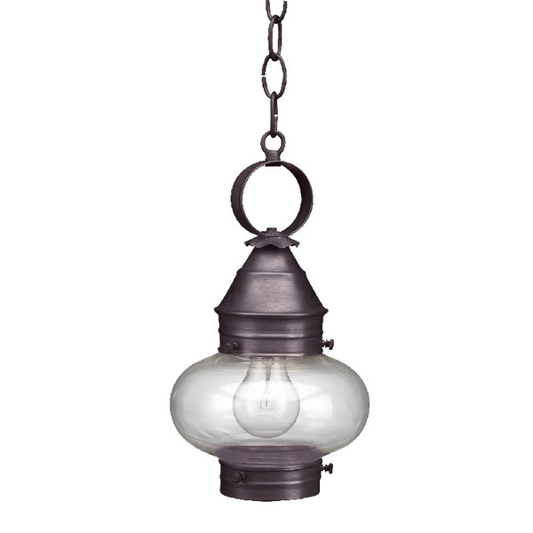 Northeast Lantern - 2022-DB-MED-CLR - One Light Hanging Lantern - Cageless - Dark Brass